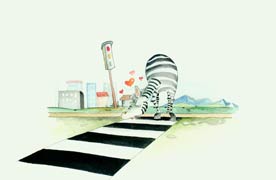 Tierisch-Klavierisch-Zebrastreifen