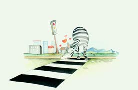 Tierisch-Klavierisch-Zebrastreifen